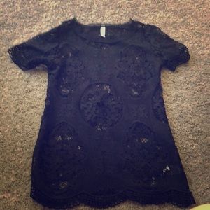 Black lace top